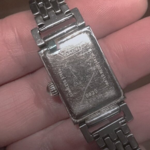 Ladies $295 Coach 0820 Madison Tank Stainless Steel Swiss Mvmt Watch - Picture 4 of 5